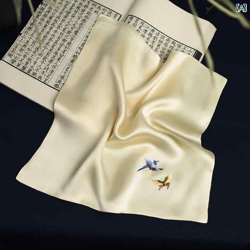ハンカチ 女性 漢服 小さめ 正方形 タオル ギフト.贈り物やお土産にぴったりカラフルカラー.ワンポイントオシャレ