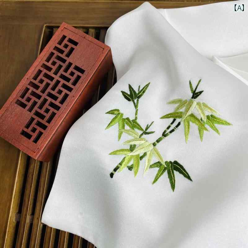 刺しゅう 手 蘭 汗手拭い 蘇 中国 レトロ 漢服 四角四面 えり巻き 商行為 差し上げ物 成人男性.カラフルカラーオシャレ.分かりやすい
