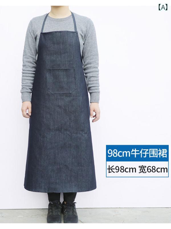 デニムエプロン 作業用 エプロン 男女兼用 大人用 工業用 厚手 耐摩耗性 腰 労働 保護 溶接 防汚 ホームインテリア シンプル カジュアル