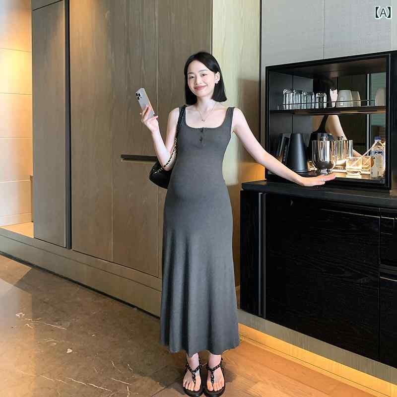 マタニティドレス 春 表現スタイル 熱っぽい おっ母さん 個人的特徴的 キャミソール御召しもの 2025 夏 軽さ 晴れ晴れしい 可愛らしい 心地よい