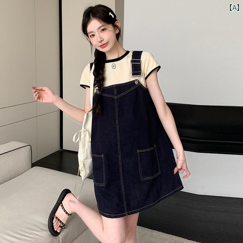 妊婦 御召しもの 背広 夏 2025 新型 ネイビーブルー 小さめ ゆったり ジーンズ厚地の外套櫂 スコート 2 平和条約 可愛らしい 心地よい