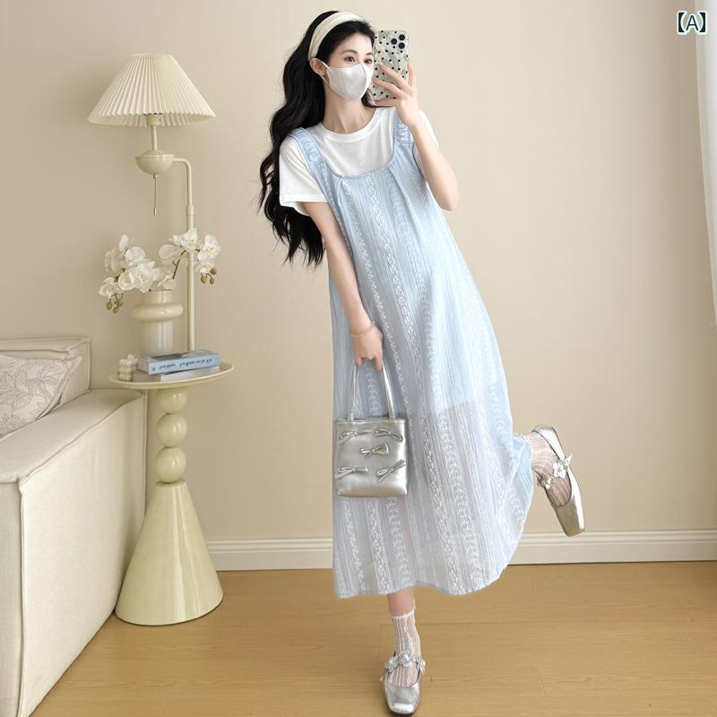 夏 マタニティ 服 薄型 表現スタイル 格好のいい ゆったり 体型取りまかなう 厚地の外套櫂 スコート 背広 懐妊中 御母さん 御召しもの
