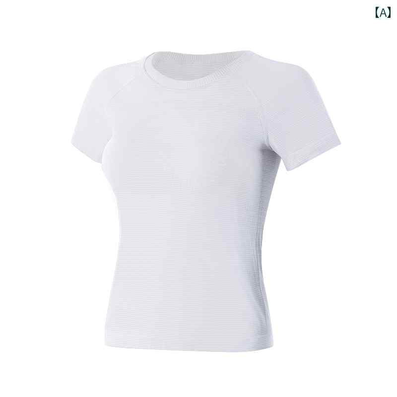 スポーツ 半袖 レディース 夏 スリムフィット シームレス 速乾 ランニング Tシャツ ピラティス フィットネスウェア ヨガ トップス