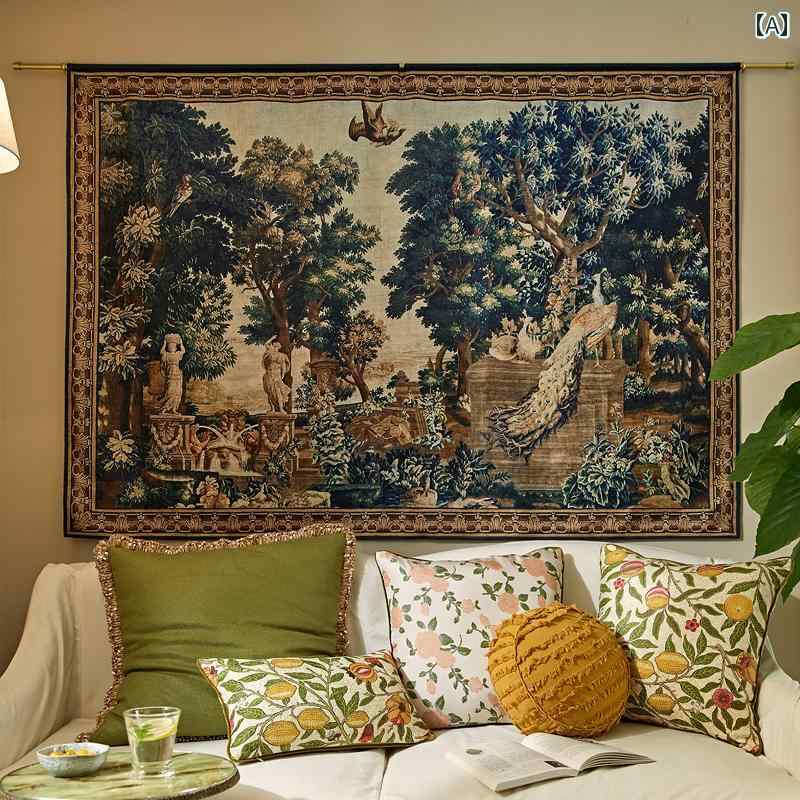 レトロ アラスの 寄せ合わせ 好む 古くさいお 金の リビング 御部屋の 壁画 吊り下げ 線描 周囲の状況の 壁 油画 亜米利加 布 美術