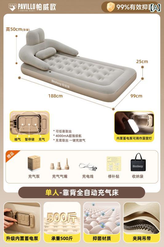 床 敷き用 エア マットレス 家庭用 厚手 上げ 底 キャンプ用 ダブル インフレータブル 全 自動 シングル 折りたたみ 式 ベッド