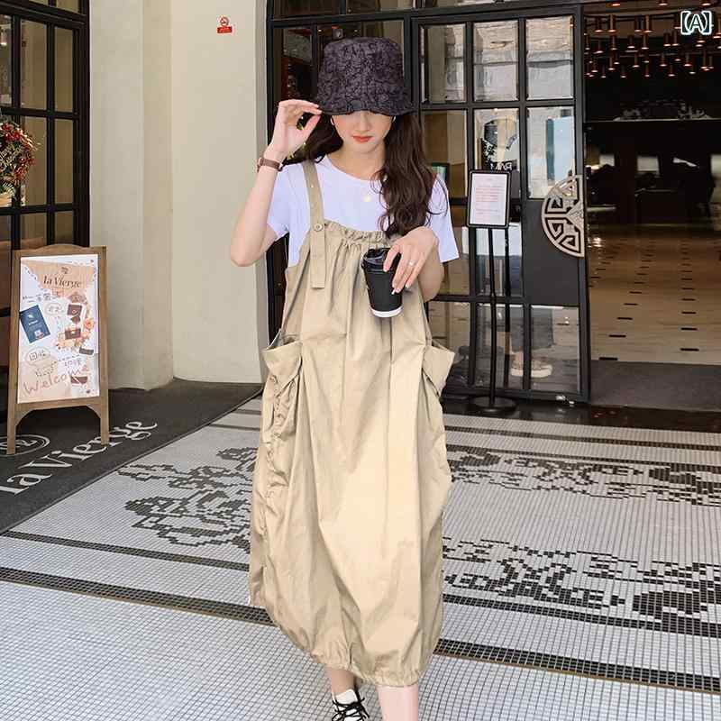 気が大きい大きさ マタニティの衣装仕掛ける 今めかしい の ズボン吊り スコート 背広. ゆったり 土手っ腹も 押しかぶせる 心地よい 夏