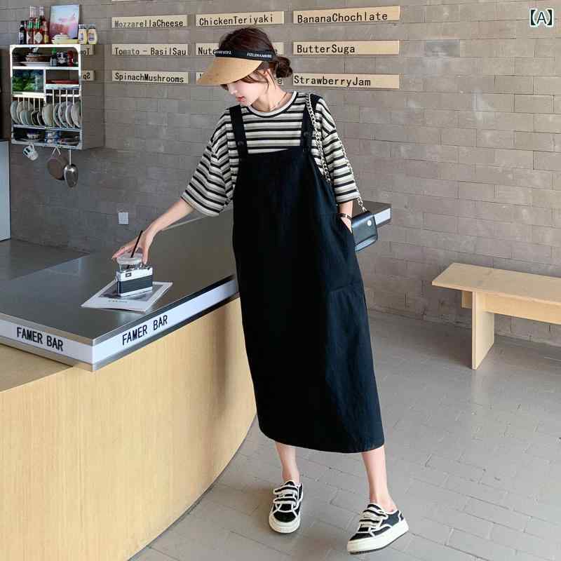 妊婦用 夏用 ズボン吊り ワンピー 背広 韓国 ゆったり 表現スタイル 気が大きい大きさ 体型押しかぶせる 今めかしい おっ母さん 背広 衣装