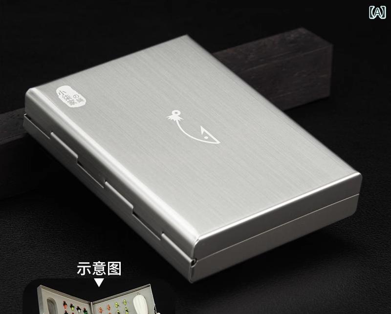 飛球引っ掛かり 納める ボックス席 携帯型 鋳込み かばい立て 具 金属元素製 ルアーボックス 両面 フライフィッシング用 濫りがわしい 引っ掛かり 付属物