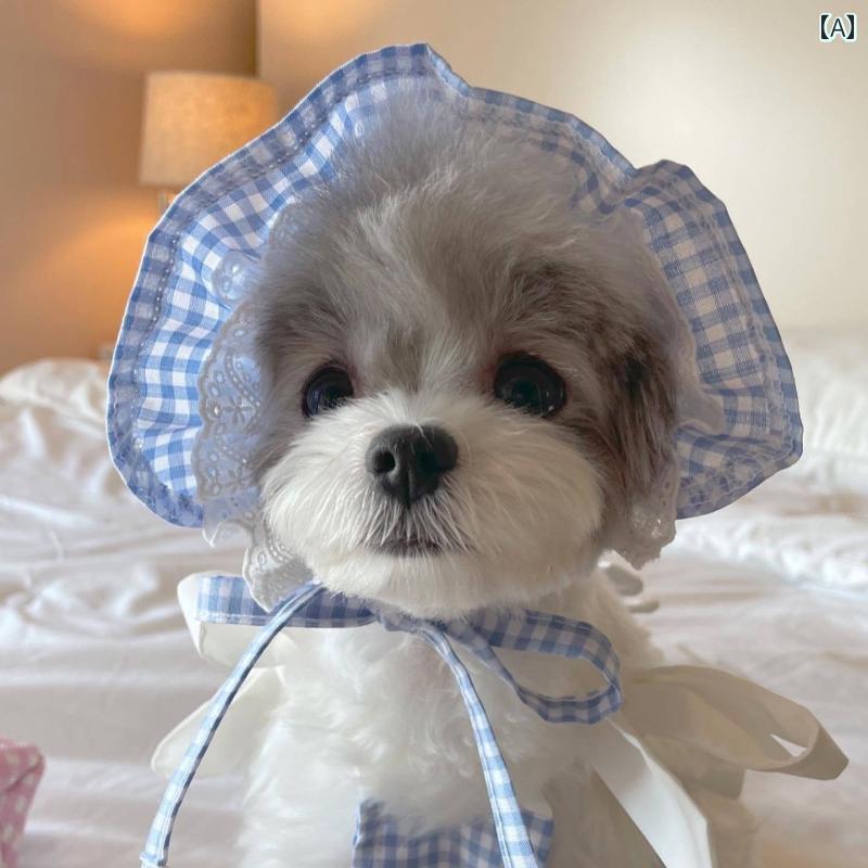 マルチーズの な 小さめ 帽子 ヨークシャーテリアの 子犬の クール 夏 日焼け防止 アクセサリー.可愛いカラフルカラー.オシャレ