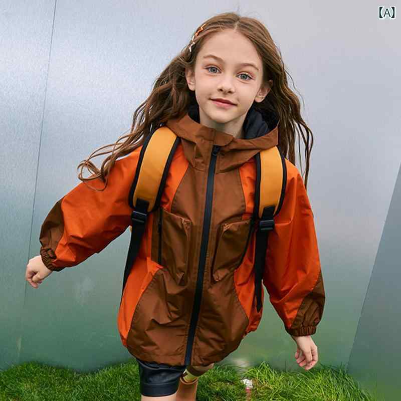 子供服 女の子 ジャケット 登山 春秋 アウトドア キャンプ アサルト 三 防風 トップ カジュアル キッズ スポーティー