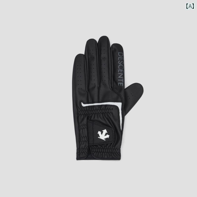 DESCENTEGOLF デサント ゴルフ GOLF シリーズ メンズ グローブ BK ブラック WT ホワイト サイズ S M L