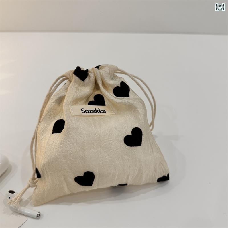 妖 夢 バッグ シャンパン ラブ 巾着 袋 小物 化粧 品 収納 雑貨 持ち 運び ポリエステル 布.カラフルカラー.オシャレ