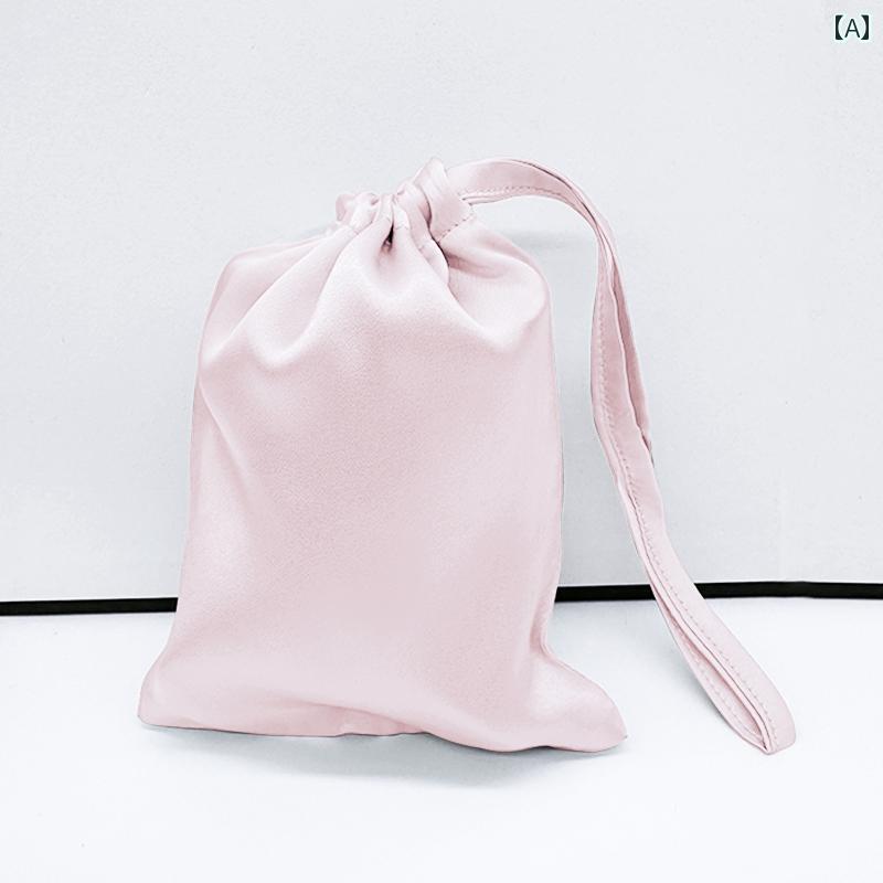 収納 バッグ アクセサリー 通気性 防塵 ジュエリー 巾着 袋 化粧 品小.カラフルカラー.オシャレ.かわいいシンプルスタイル