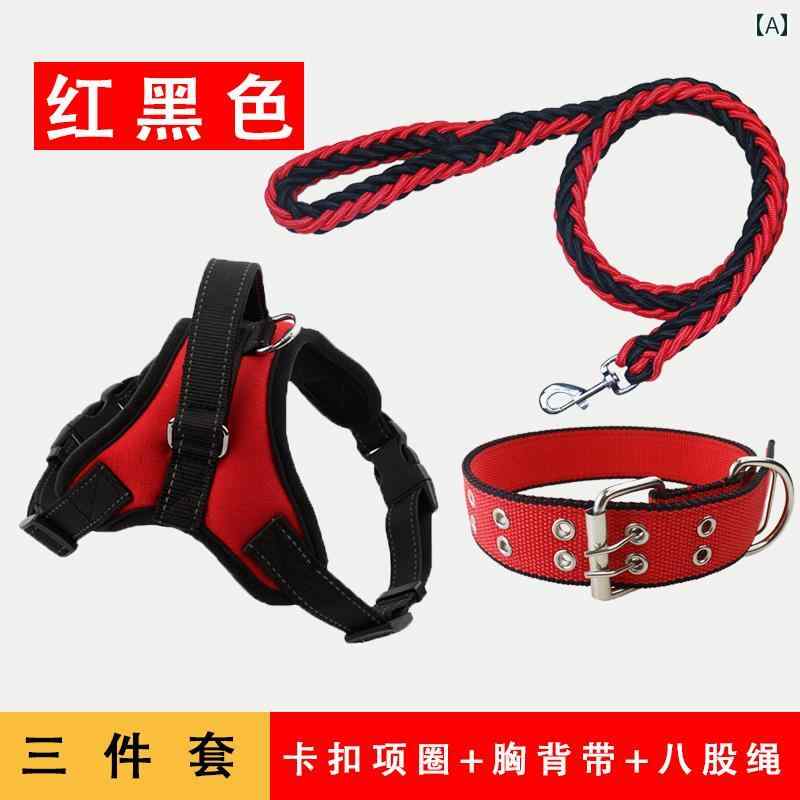 犬用 リード中・ 大型 首輪 ゴールデンレトリバー テディ カラー チェーン ベスト スタイル チェストストラップ カジュアル アウトドア