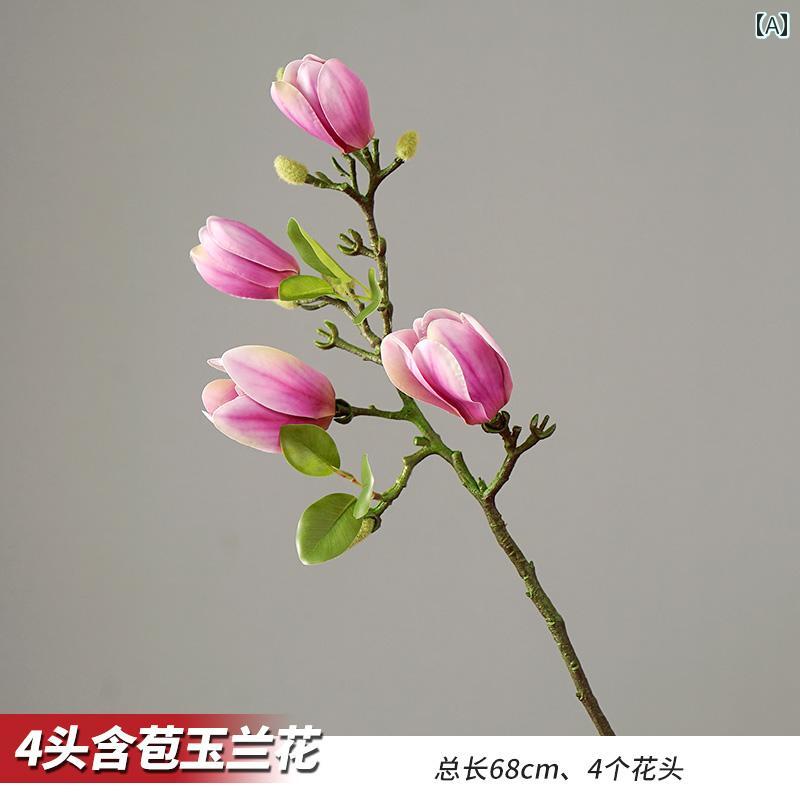 豪華 マグノリアの 花の シミュレーション フラワー リビング ルームの テーブルデコレーション フラワーアート プラスチック ドライフラワー 造花 装飾 フラワーアレンジメント
