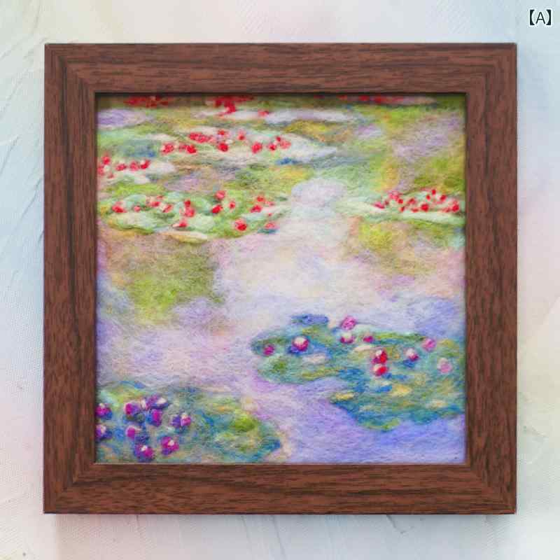 羊 数える 羊毛 フェルト DIY 原料品 一揃いの道具 モネの スイレンの 映し絵ひな形 図面 かざり付ける 飾りつけ 二人組 差し上げ物に