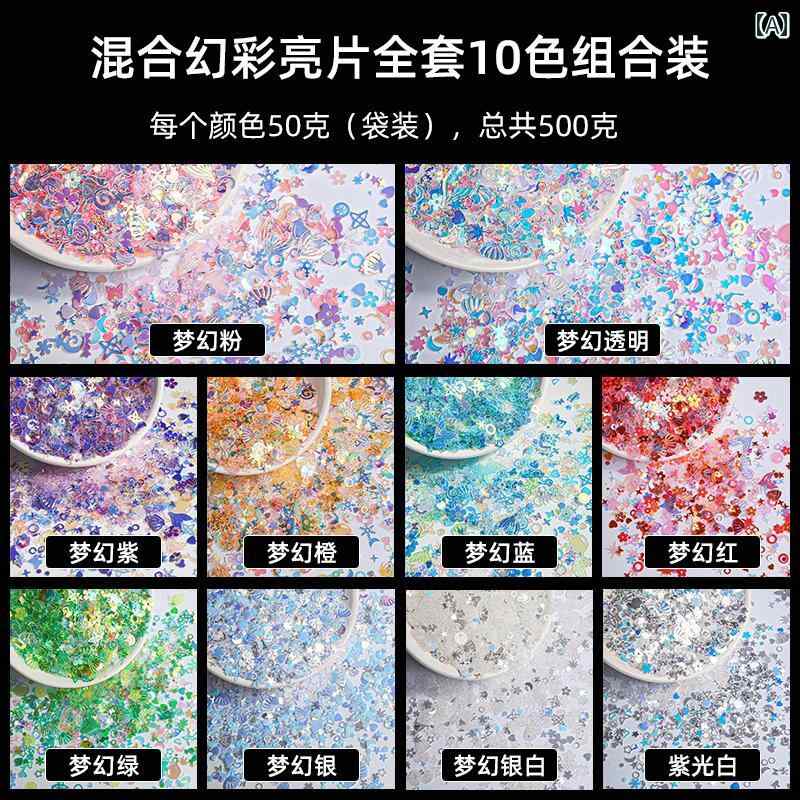 エポキシ 流出 麻 ネイルアート ちびっ子の 手作り DIY 原料品 かざり付ける スノーフレーク スパンコール 派手 グリッター.分かりやすい表現スタイル