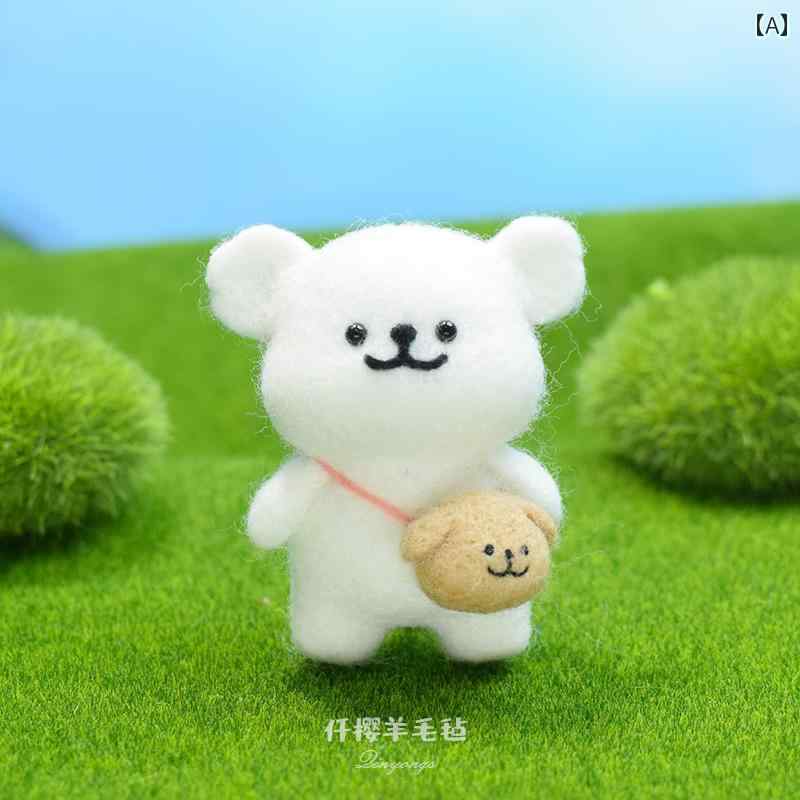 ウール フェルトで 音楽 奏でる 手作り DIY ラインの 子犬 素材 パッケージ かわいい カップル ペンダント 装飾 品 ギフト