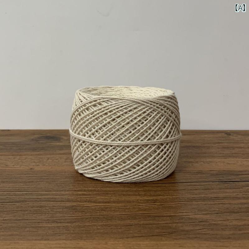 9本 撚りの 綿 麻 糸 手作り DIY 編み バッグ オリオ大きな 目 小森 綿糸 桃子 作物 言語.シンプルスタイルオシャレ
