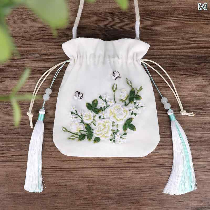 刺繍 手作り DIY 初心者 簡単な 自己 材料 パッケージ 平安 府 財布 ラウンド ファン エントリー.カラフルカラーオシャレ