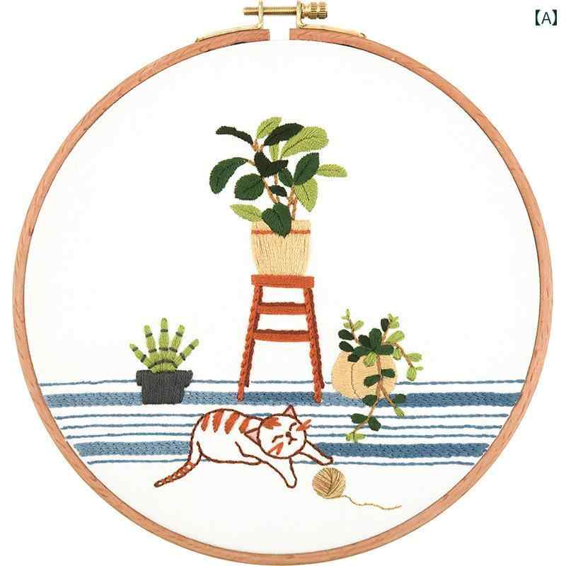 刺繍 DIY 材料 パッケージ 妊娠中の 母親 手作り 初心者 おしゃれ 3 次元 コース キット.カラフルカラーオシャレ