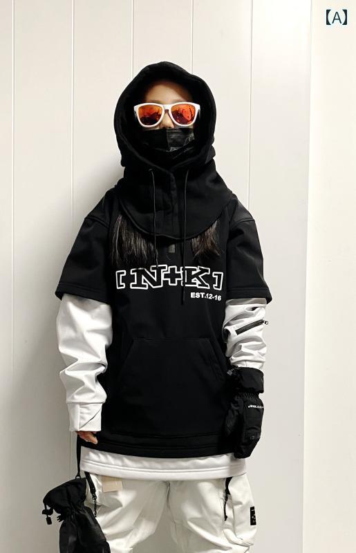 25 NK 子供用 スキー スーツ プラス フリース 防水 スウェット 男子 女子用 ブラック ホワイト ブルー サイズ S M L XL