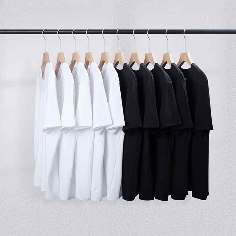 Tシャツ 男女兼用 半袖 コットン 防汚加工 無地 クルーネック カットソー トップス 薄手 春夏 ホワイト ブラック S M L XL 2XL 3XL 4XL 5XL 6XL(x2)