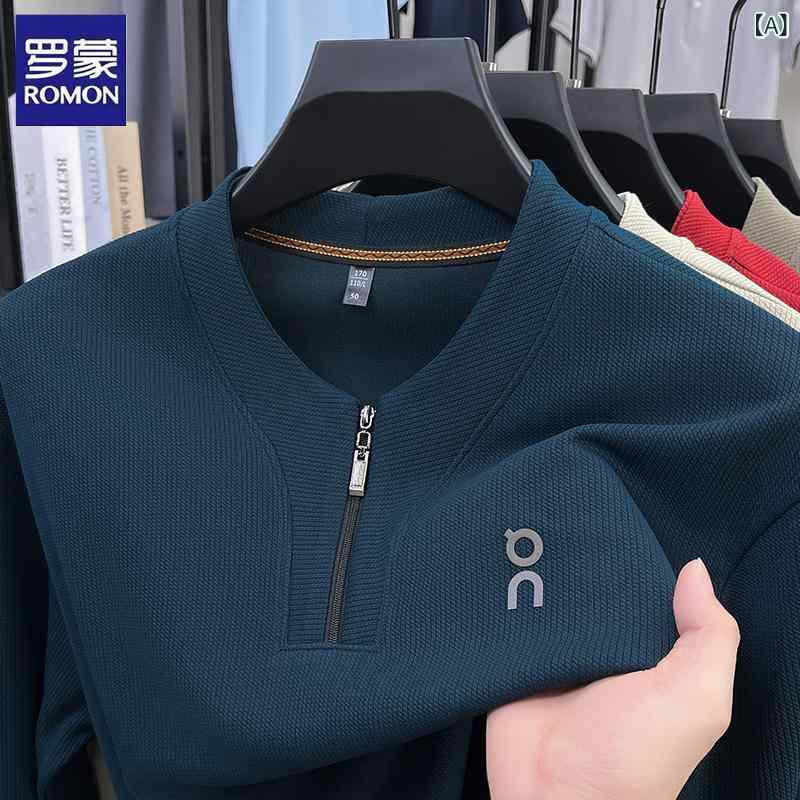 Tシャツ メンズ 長袖カットソー 春秋 トップス コットン ストレッチ 無地 ラウンドネック インナーシャツ 普段使い