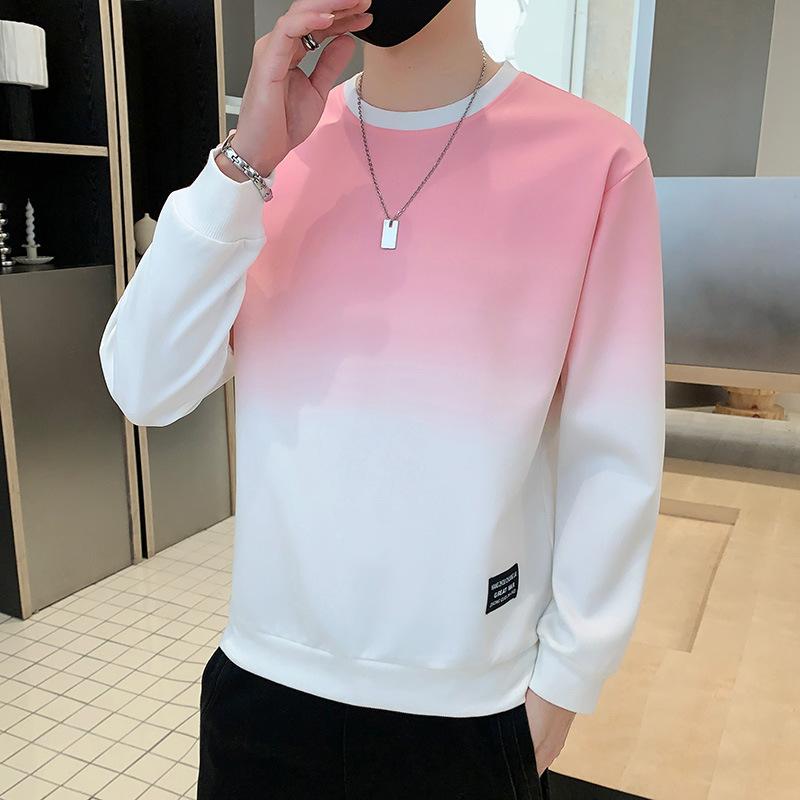 Tシャツ メンズ 長袖 ルーズ ポリエステル スウェット プルオーバー トップス スポーティ カジュアル 春秋 無地 白 黒 グレー