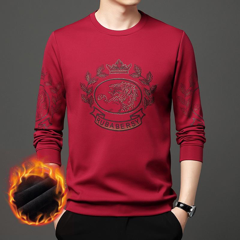 Tシャツ メンズ 男性用 裏起毛 スウェット トレーナー 秋冬 長袖 コットン ゆったり 大きめサイズ 無地 普段使い 部屋着 ネイビー ブルーグレー レッド ブラック ダークグリーン