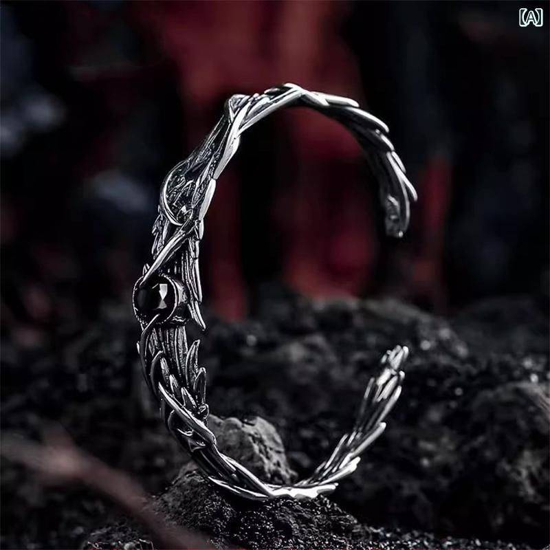 ダーク [ 凌 英 ] ブレスレット メンズ レトロ オープニング ヘビー シルバー アクセサリー.シンプルスタイル 5,931円