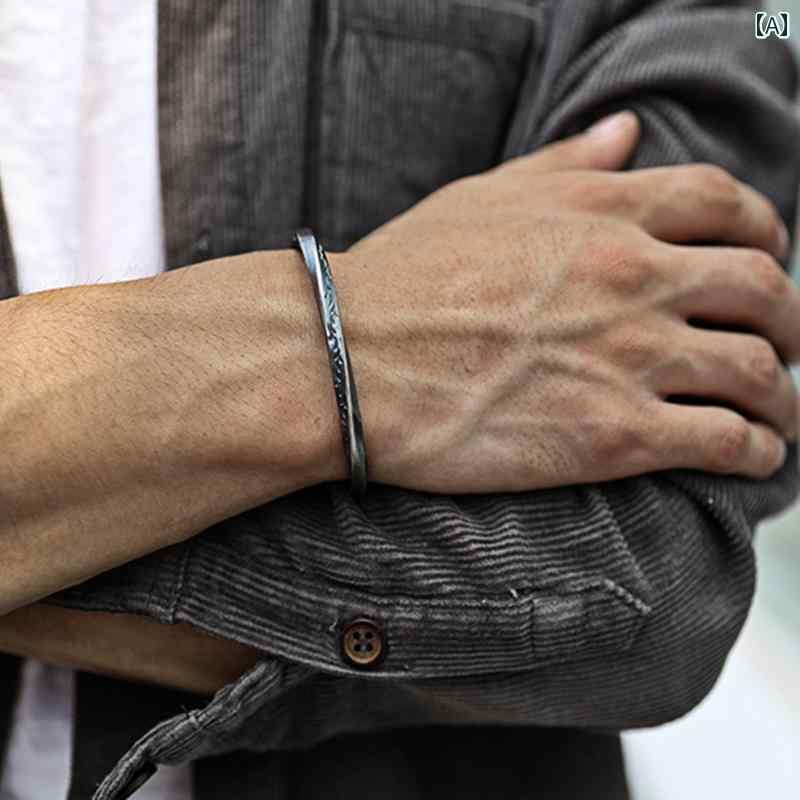 縁起の 良い メビウスの 帯 唐草 バイキング 戦争 ブレスレット スター リング シルバーブレスレット 男性の のな レトロ 高齢者 調節 可能な 5,570円