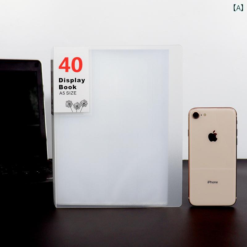 A 5 書類 帳 多層 インサート フォルダー 40 / 60 80 ページ 透明 ルーズリーフ バッグ チェック リスト 妊娠 検査 レポート 収納 ブック 32 k 請求 書 配送 分類 学生 書道 カード 賞状 アルバム