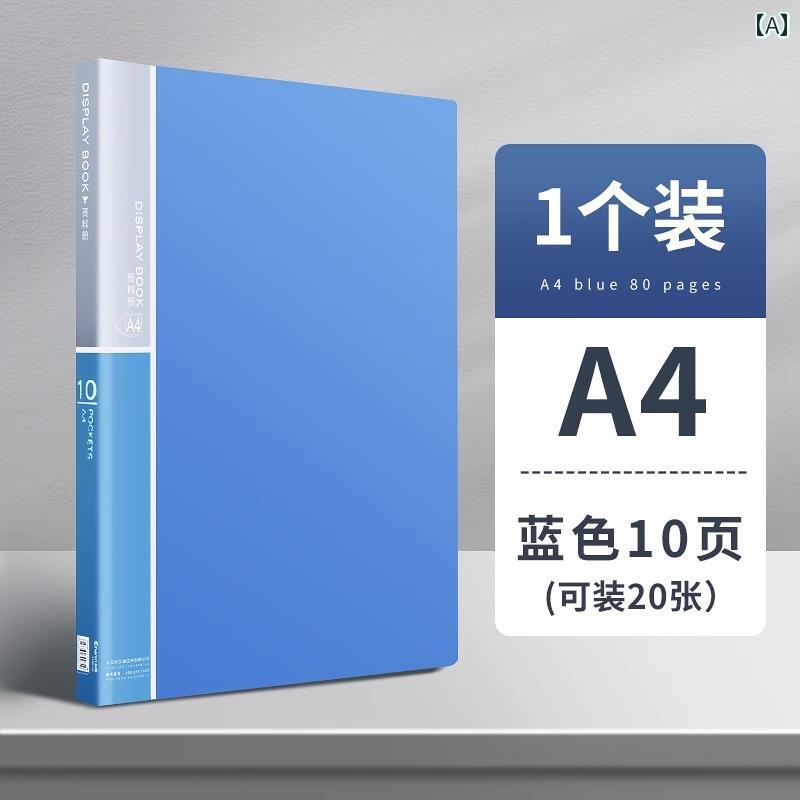 A4 厚手 書類 ブック フォルダー 透明 挿入 ポケット ファイル 多層 レプ オフィス 用品.シンプルスタイル.プラスチック