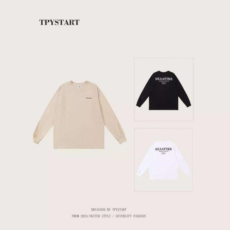 Tシャツ メンズ 男性用 長袖 コットン インナー トップス ラウンドネック 無地 ルーズ ゆったり ホワイト ブラック カーキ カジュアル 普段使い
