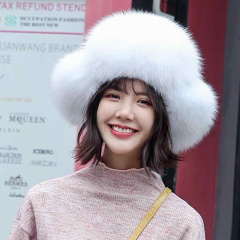 帽子 レディース 防寒 狐毛 ファー 革 スキー帽子 秋冬 あったか イヤーマフ付き キャップ ピンク ブルー グレー レッド ブラック(x2)