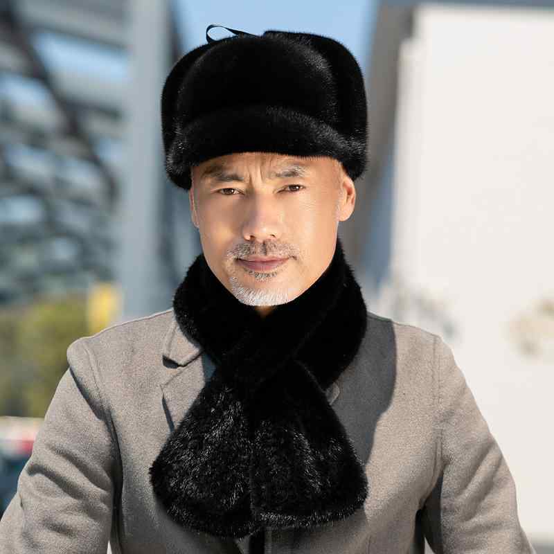 鳥打ち帽 メンズ 毛革毛革 ビーニー 秋冬 防寒 生あたたかい 父 年がしら 成人男性帽  えり巻き 書き割り 黒いこと 黒 赤銅色 赤銅色 M L(x3)