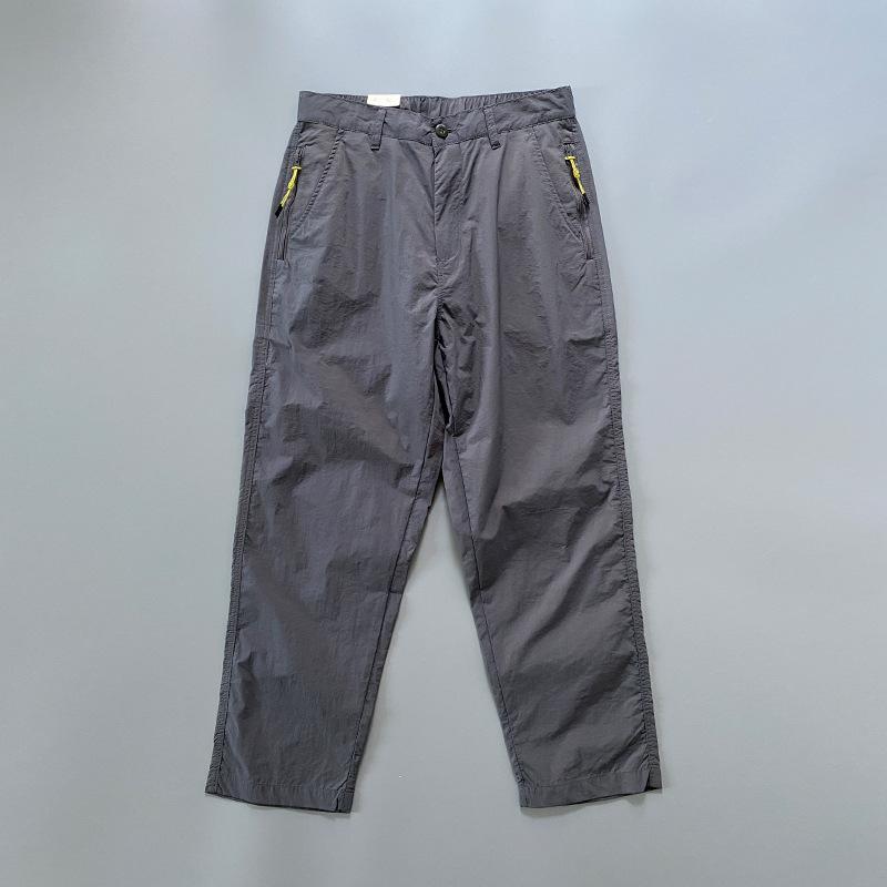パンツ メンズ ワークパンツ カーゴパンツ ストレートパンツ 薄手 通気性 速乾性 アウトドア スポーツ ウェア ズボン グレー カーキ 緑(x2)