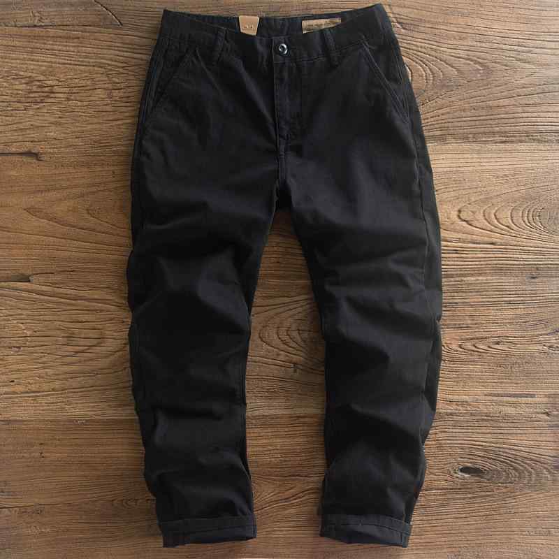 チノパン メンズ コットン ワークパンツ レトロ ストレートパンツ カーキ ブラック グレー アメカジスタイル 作業着 普段使い 薄手(x2)｜LINEAR shop