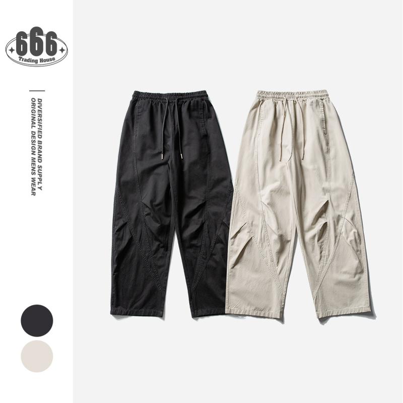 パンツ メンズ 男性用 ワークパンツ カーゴパンツ ストレート コットン 綿 ミリタリーパンツ カジュアルパンツ 春秋 ベージュ ブラック