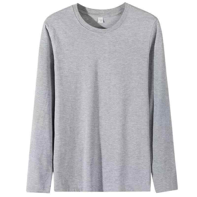 Tシャツ 男女兼用 300g 精梳綿 無地 クルーネック 長袖 Tシャツ メンズ レディース インナー トップス カットソー カジュアル スポーツ トレーニングウェア ルームウェア 春夏秋冬 白 グレー 黒 赤 橙色 墨?色 紺色(x10)