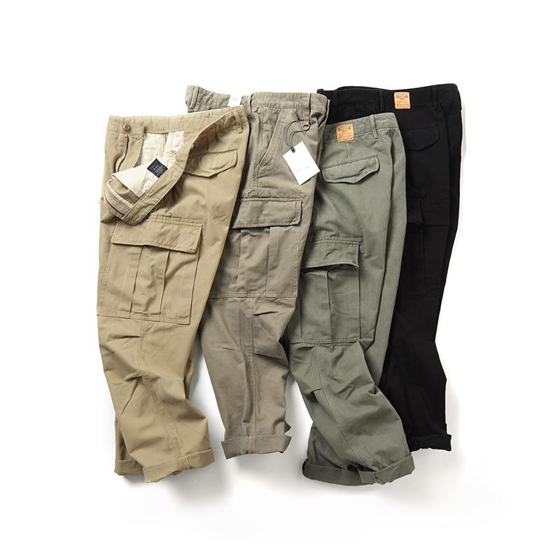 細工物ズボン下 成人男性用 朦々たる 綿織物 ズボン ゆったり カーゴパンツ 秋冬 ミリタリー カーキ 薄墨色 緑であること 米国海軍 黒いこと(x10)