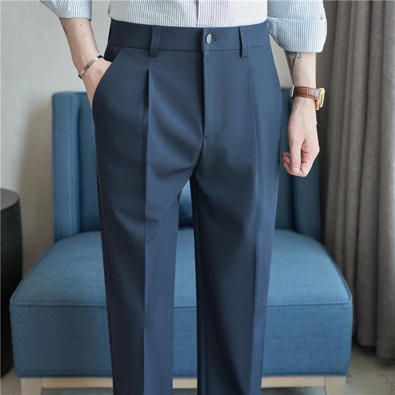 パンツ メンズ テーパード イージーパンツ スラックス 春夏 ポリエステル混紡 ブラック ネイビー グレー S M L XL 2XL 3XL 4XL