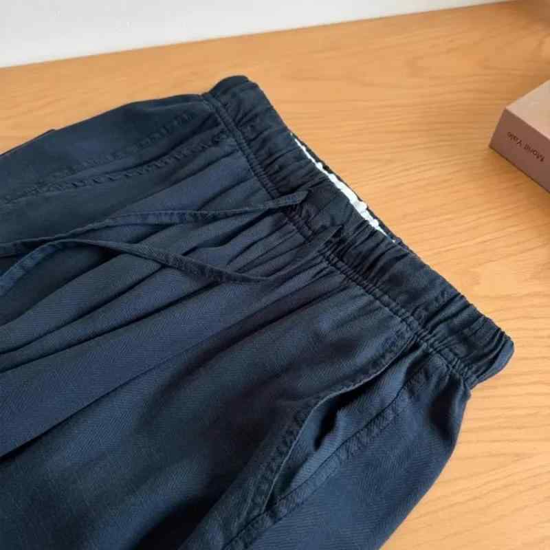 パンツ メンズ リネン 接触冷感 速乾 ストレートパンツ 普段使い 薄手 ズボン 涼感 無地 紺色 ネイビー ホワイト ブラック 男性用
