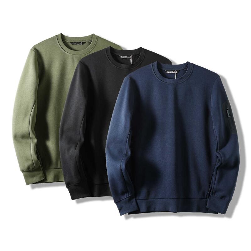 Tシャツ メンズ 男性用 伸縮性 ニット コットン 長袖 トレーナー スウェット アウトドア 普段使い 薄手 ブラック ネイビー