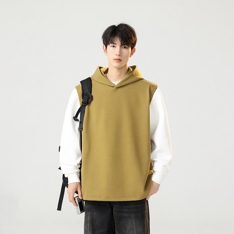 パーカー メンズ 秋冬 長袖Tシャツ インナー カジュアル プルオーバー フード付き ?松 伸縮性 ポリエステル 無地 黒 ブラック カーキ 秋葉グリーン ブラウン