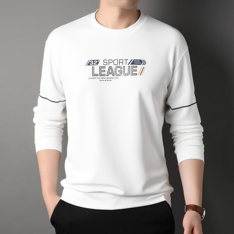 パーカー メンズ 長袖Tシャツ 春秋 ルームウェア 普段使い コットン混紡 ゆったりシルエット ロゴプリント 白/グレー/黒