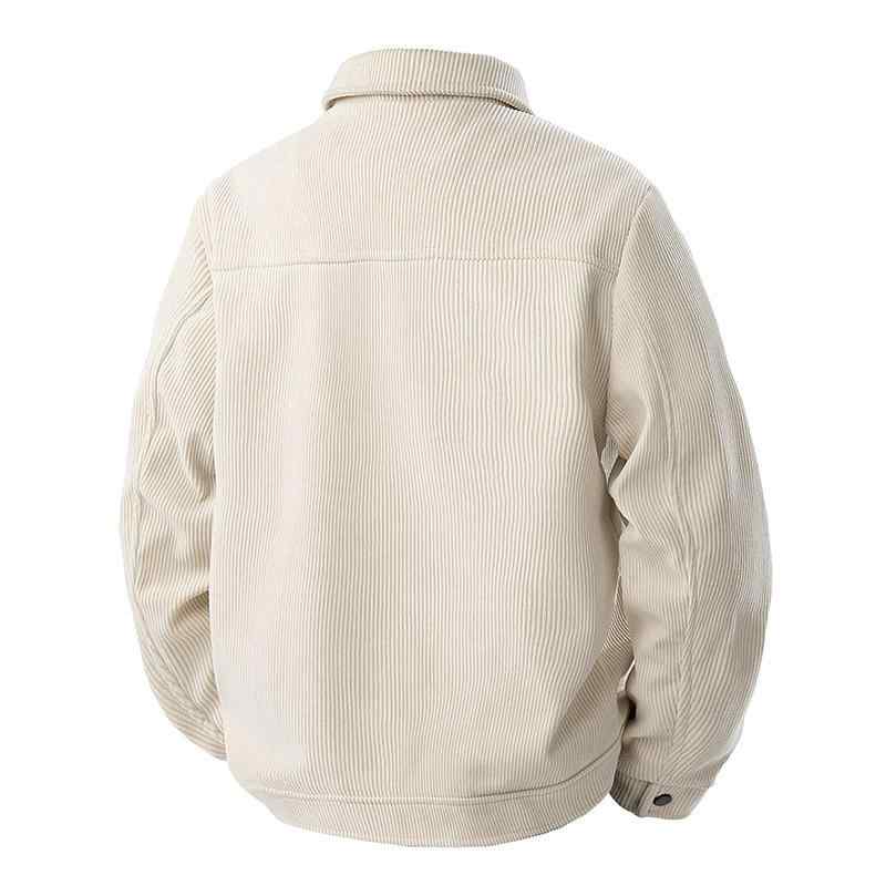 ジャケット メンズ トップス 春秋 翻襟 ポリエステル 無地 ゆったり 黒/カーキ/ベージュ系 M/L/XL/2XL/3XL/4XL/5XL展開