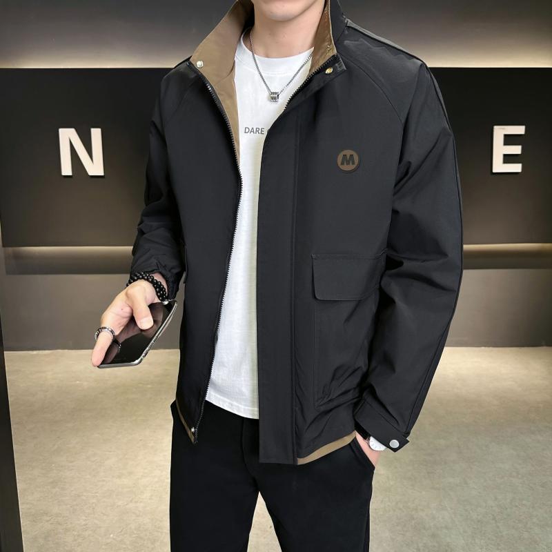 ジャケット メンズ 男性用 ブルゾン アウター トップス 立襟 長袖 無地 多ポケット 通気性 耐摩耗性 カジュアル ストリート スタイル 軍緑 黒 カーキ M L XL 2XL 3XL 4XL 5XL 6XL 7XL 8XL
