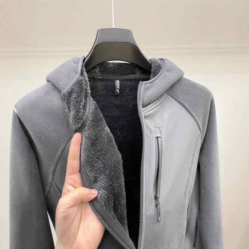ジャケット 男性用 裏起毛 厚手 防寒 アウター 秋冬 ポリエステル ブラック グレー グリーン ブルー